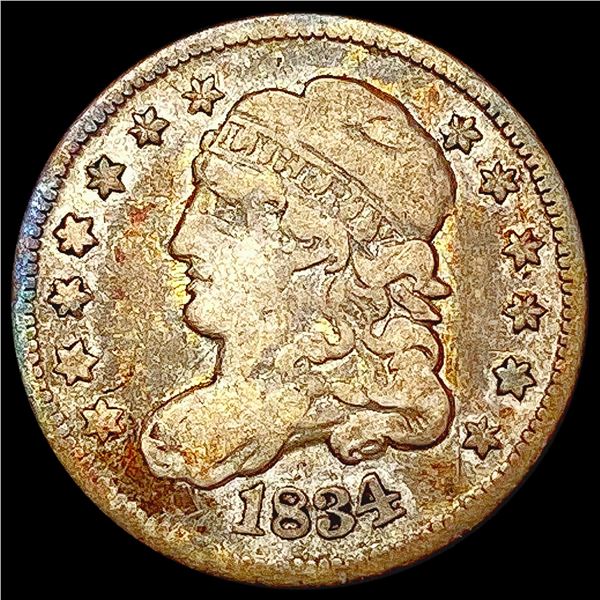 1834 3/INV3 Capped Bust Half Dime NICELY CIRCULATED