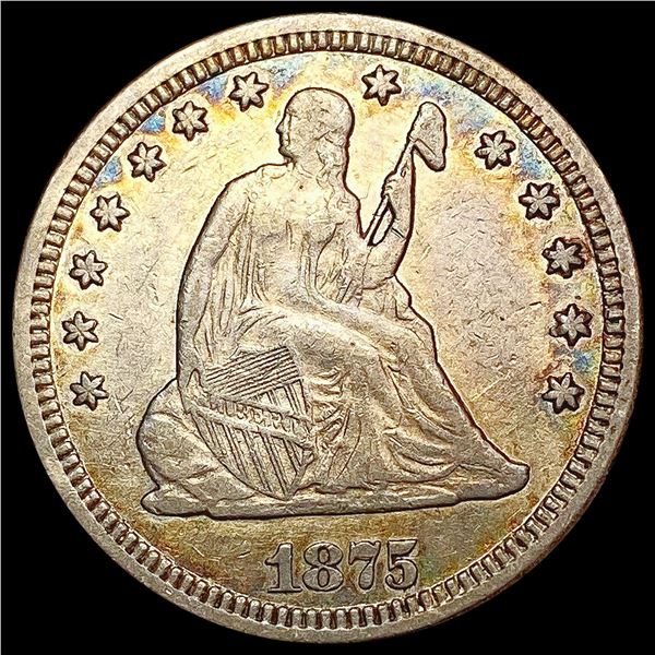 1875 Seated Liberty Quarter CLOSELY UNCIRCULATED