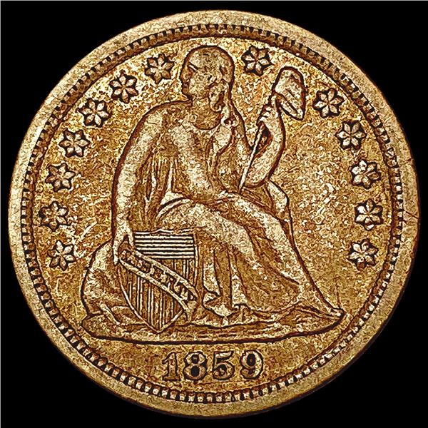 1859 Seated Liberty Dime LIGHTLY CIRCULATED