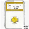 1989 1/10oz $5 AGE PGA MS70