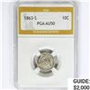 1863-S Seated Liberty Dime PGA AU50