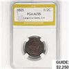 Image 1 : 1805 Draped Bust Half Cent PGA AU55 Lg 5 w/ Stems, C-4