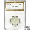 Image 1 : 1834 Capped Bust Quarter PGA MS62