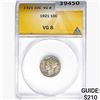 1921 Mercury Silver Dime ANACS VG8