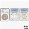 Image 1 : [3] 1940-1957 2 50C, 1 $1 NGC/PCGS AU/MS