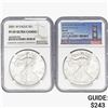 Image 1 : [2] 2001&2013 Silver Eagle NGC MS/PF69