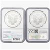 Image 2 : [2] 2001&2013 Silver Eagle NGC MS/PF69
