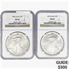 Image 1 : [2] 1986&1995 Silver Eagle NGC MS69