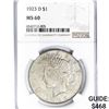Image 1 : 1923-D Silver Peace Dollar NGC MS60