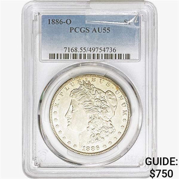 1886-O Morgan Silver Dollar PCGS AU55