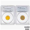 Image 1 : [2] 1909&1950 Wheat Cent PCGS MS/PR63/64