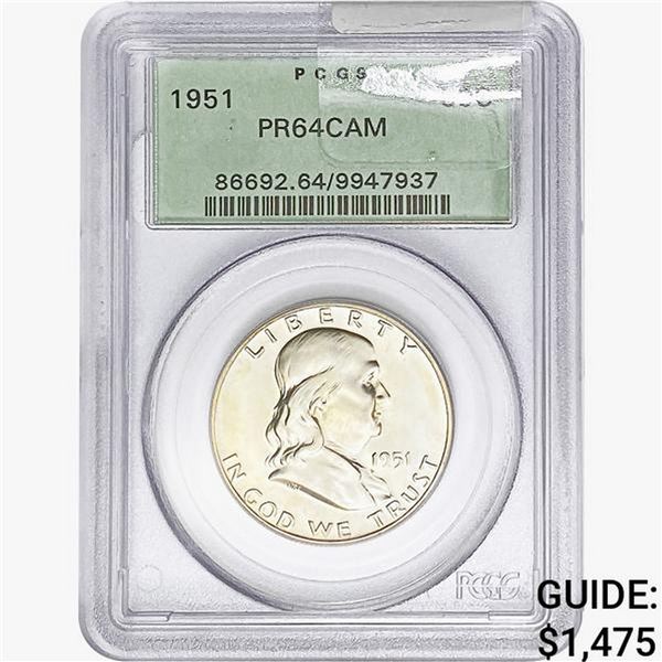 1951 Franklin Half Dollar PCGS PR64 CAM