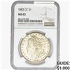 Image 1 : 1882-CC Morgan Silver Dollar NGC MS62