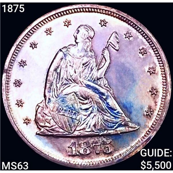 1875 Twenty Cent Piece CHOICE BU