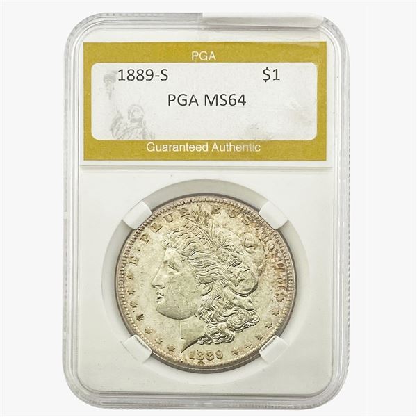 1889-S Morgan Silver Dollar PGA MS64