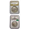 Image 1 : [2]1882-S & 1926 CAC Morgan/Peace Dollars NGC/PGA MS65