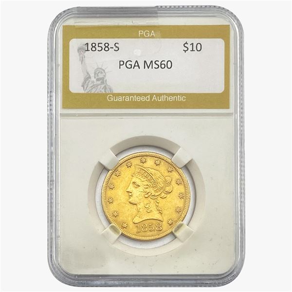 1858-S $10 Gold Eagle PGA MS60