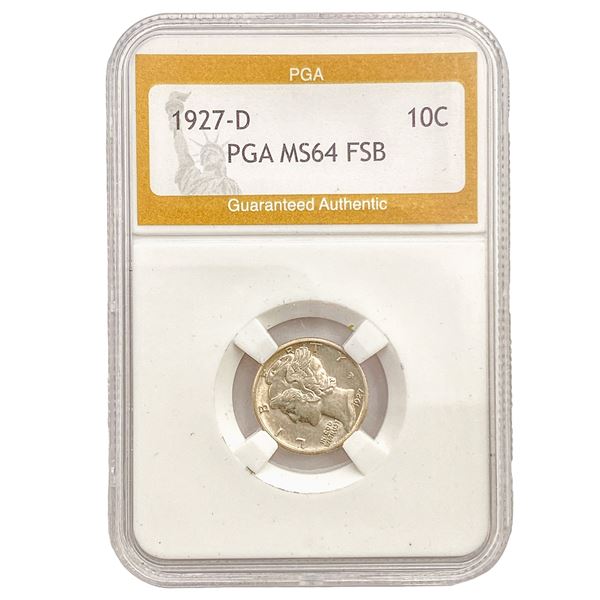 1927-D Mercury Silver Dime PGA MS64 FSB