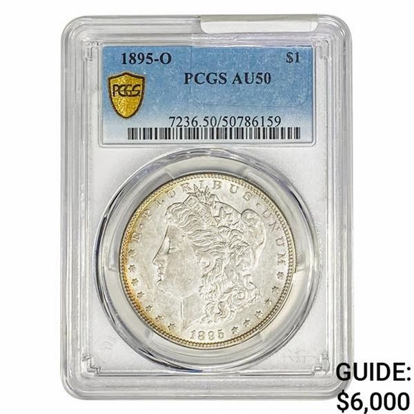1895-O Morgan Silver Dollar PCGS AU50