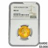 Image 1 : 1878 .25oz Gold Norway 20 Kroner NGC MS64