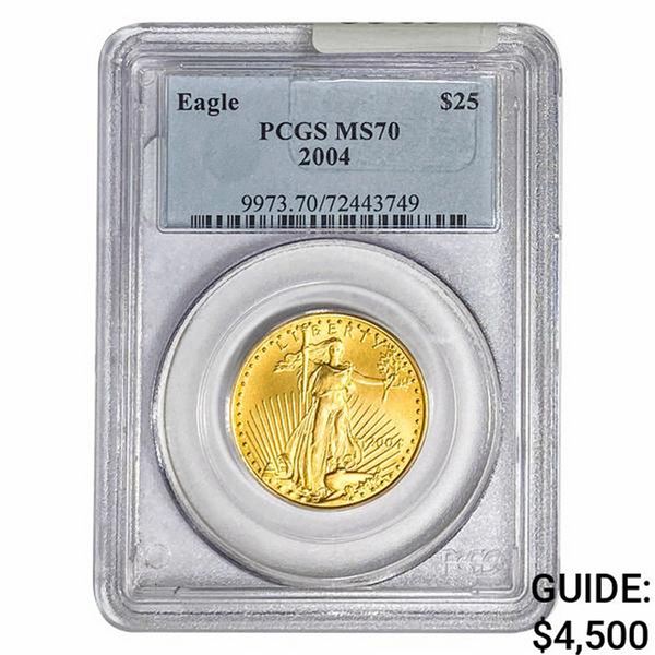 2004 1/2oz Gold $25 Eagle PCGS MS70