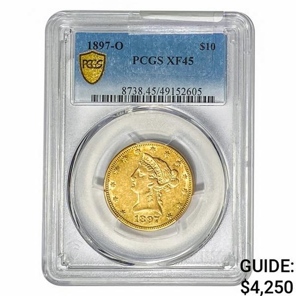 1897-O $10 Gold Eagle PCGS XF45