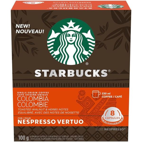8 CAPSULES OF STARBUCKS COLUMBIA FOR NESPRESSO