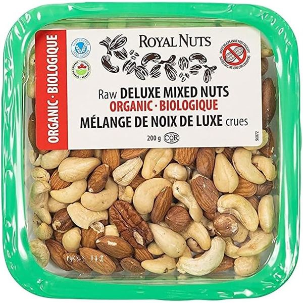 200G PACK OF ORGANIC ROYAL NUTS RAW DELUXE MIXED