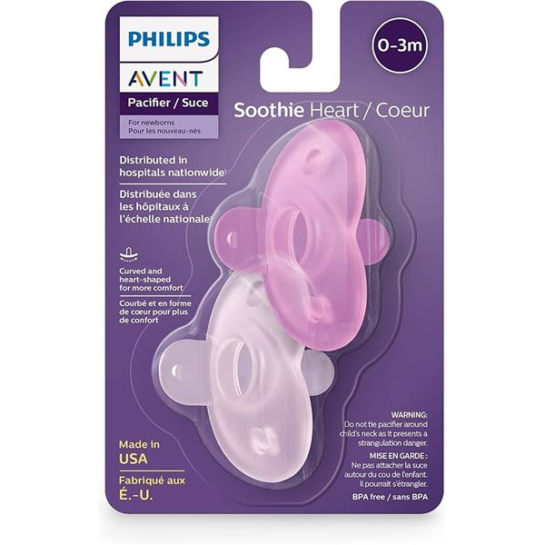 NEW PHILIPS AVENT PACIFIER SOOTHIE HEART 0-3M