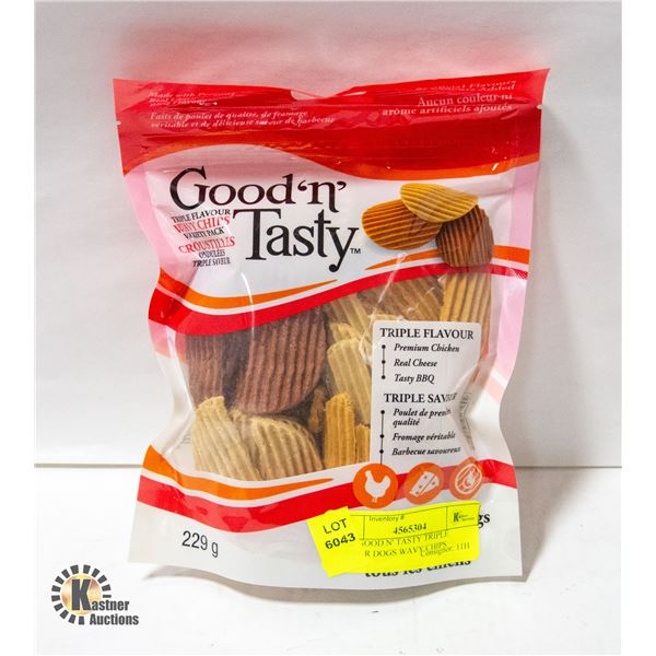 NEW GOOD N' TASTY TRIPLE FLAVOR DOGS WAVY CHIPS