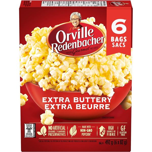 NEW ORVILLE REDENBACHER EXTRA BUTTERY POPCORN