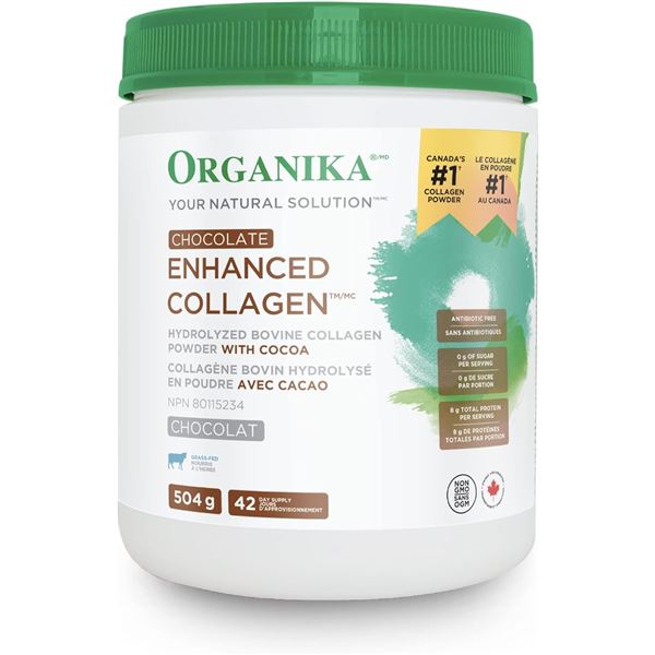 NEW ORGANIKA CHOCOLATE ENHANCED COLLAGEN PROTEIN