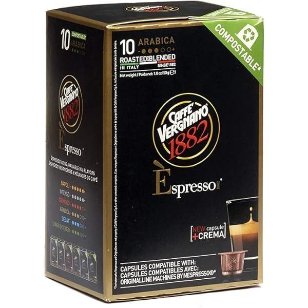 NEW BOX OF 10 CAFFE VERGNANO 1882 ESPRESSO FOR