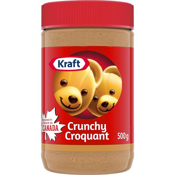 3 NEW JARS OF KRAFT CRUNCHY PEANUT BUTTER 500G/JAR