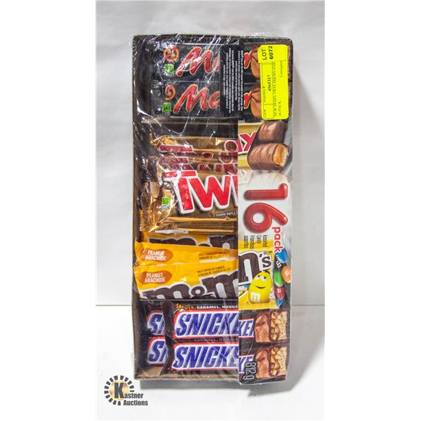 NEW MARS TWIX M&MS SNICKERS 16 PACK