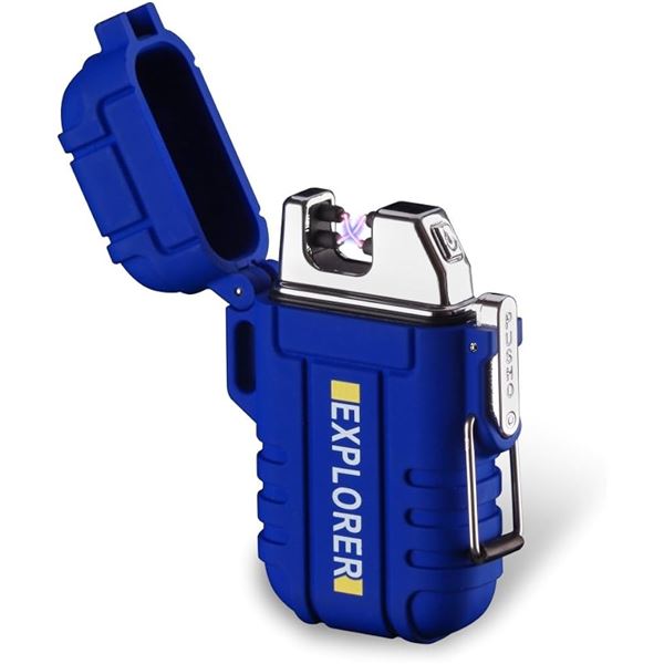 NEW BLUE DUAL ARC LIGHTER DOUBLE PLASMA LIGHTER