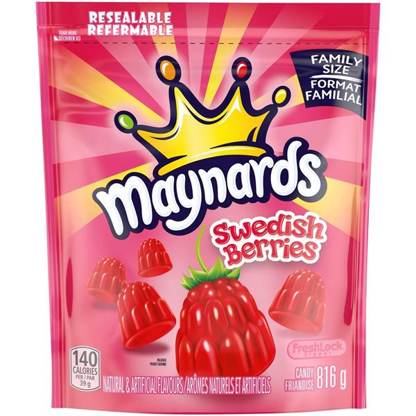 NEW MAYNARDS SWEDISH BERRIES 816G BAGS.