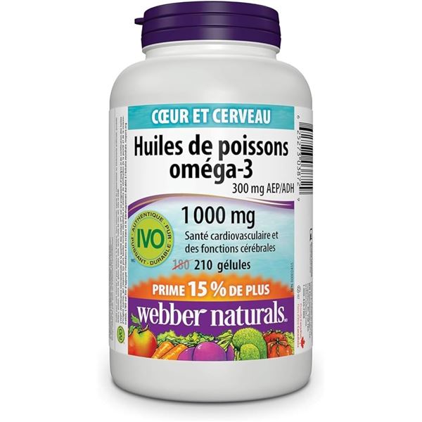 NEW WEBBER NATURALS OMEGA 3 FISH OILS 1000MG
