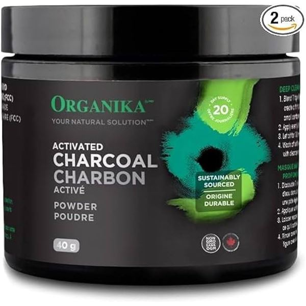 NEW ORGANIKA ACTIVATED CHARCOAL POWDER FACE MASK