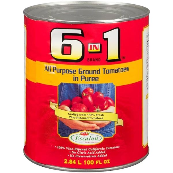NEW 6 IN 1 ALL PURPOSE GROUND TOMATOES 2.84L