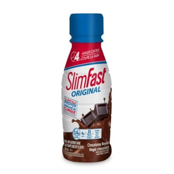 NEW CASE OF 8 SLIMFAST ORIGINAL CHOCOLATEY ROYALE