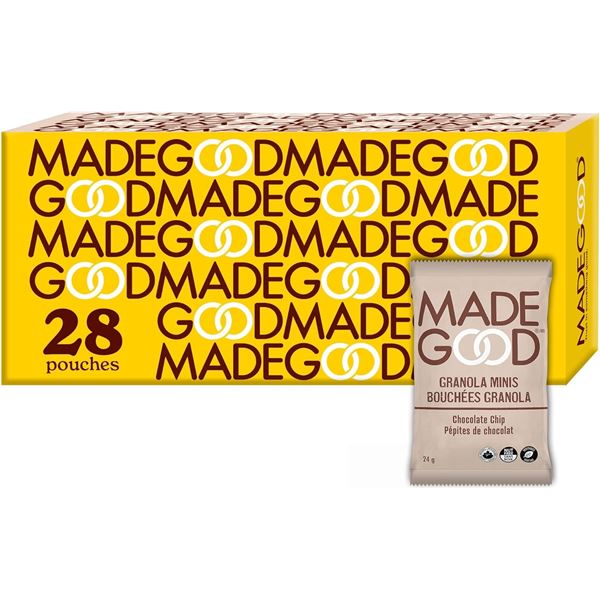 NEW CASE OF MADEGOOD GRANOLA MINIS CHOCO CHIP