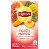 Image 1 : NEW LIPTON PEACH MANGO HERBAL TEA 20 TEA BAGS