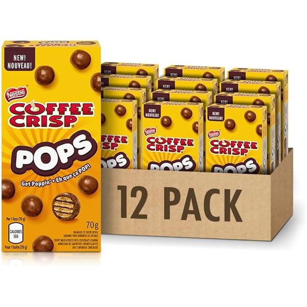NEW CASE OF 12 COFFEE CRISP POPS