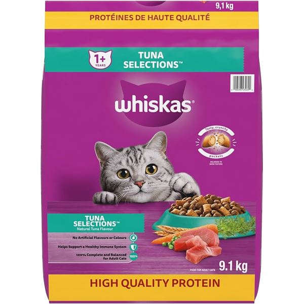 BRAND NEW 9.1 KG WHISKAS PROTEIN CAT FOOD