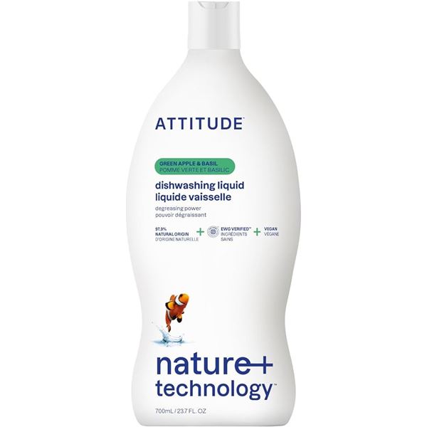 NEW ATTITUDE GREEN APPLE AND BASIL DISHWASHING