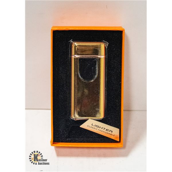 NEW GOLD USB TWIN FLAME PLASMA  ARC LIGHTER