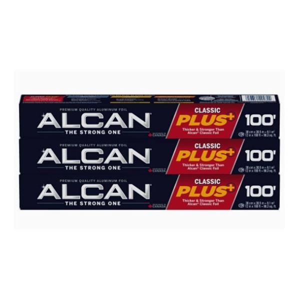 NEW 3 PACK ALCAN CLASSIC PLUS ALUMINUM FOIL