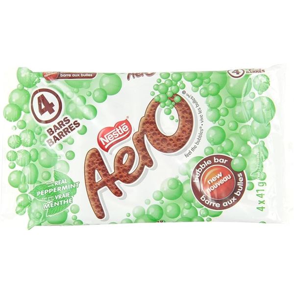 NEW 4 X 41G NESTLE PEPPERMINT AERO BARS