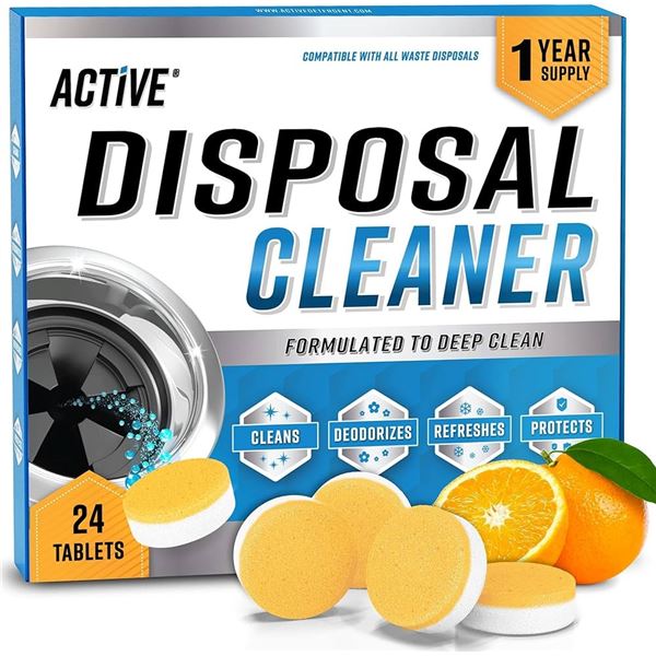 BRAND NEW 24 TABLETS ACTIVE DISPOSAL CLEANER